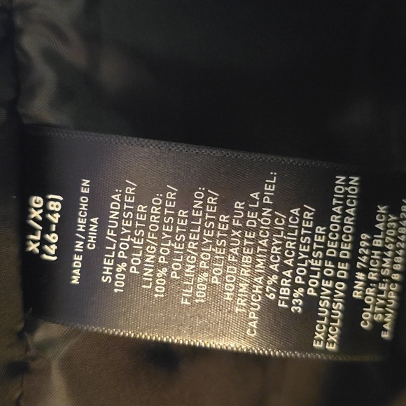 New Swisstech Men's XL Black Hooded Zip Snap Fleece Lined Parka Winter Jacket - Picture 6 of 11